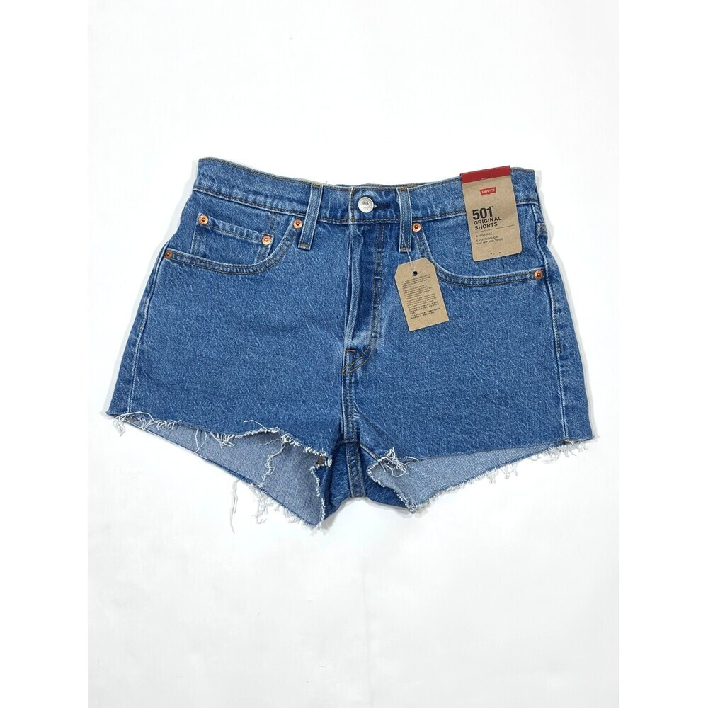 Levi's 501 Cutoff Denim Jean Shorts Medium Wash NWT - Size 27